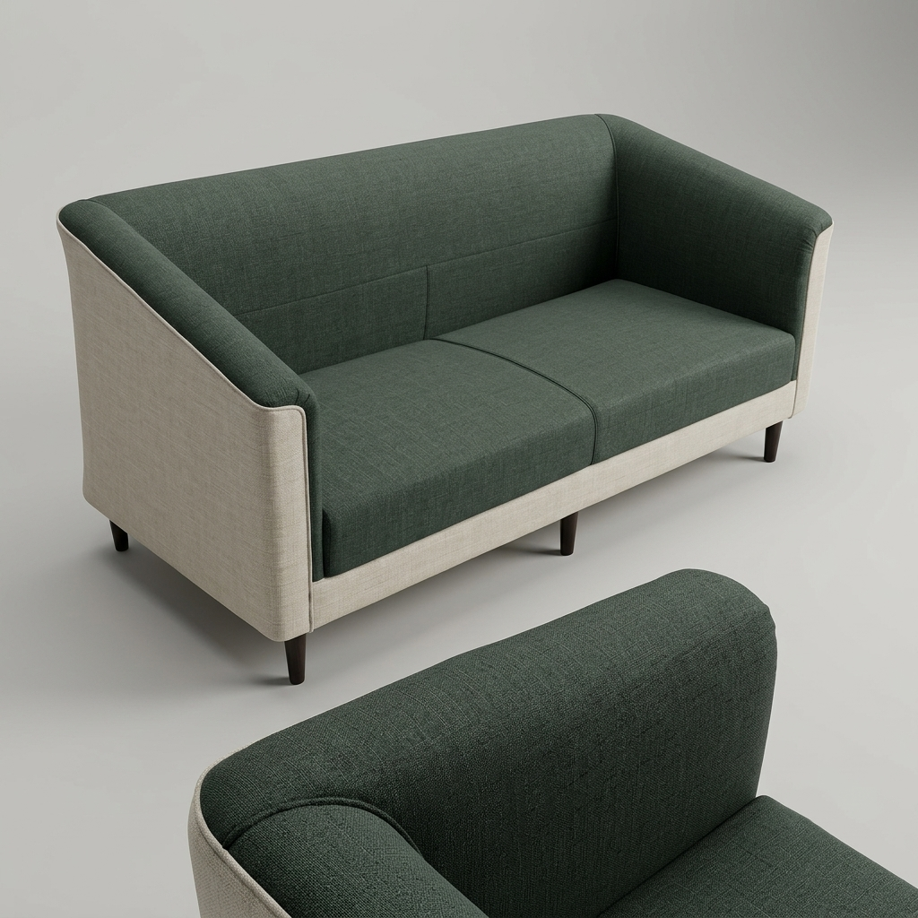 Fabric Sofa Premium Wood Minimalist Lounge Design