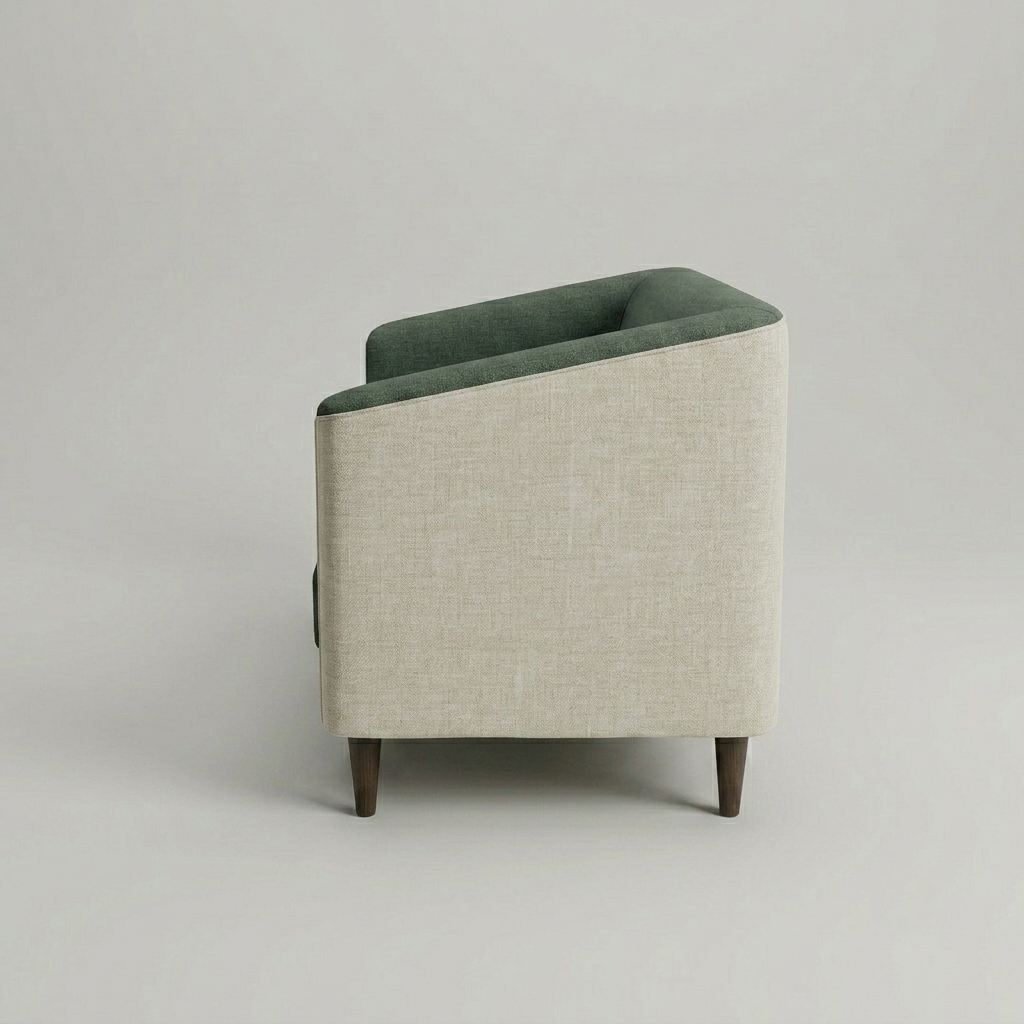 Fabric Sofa Premium Wood Minimalist Lounge Design