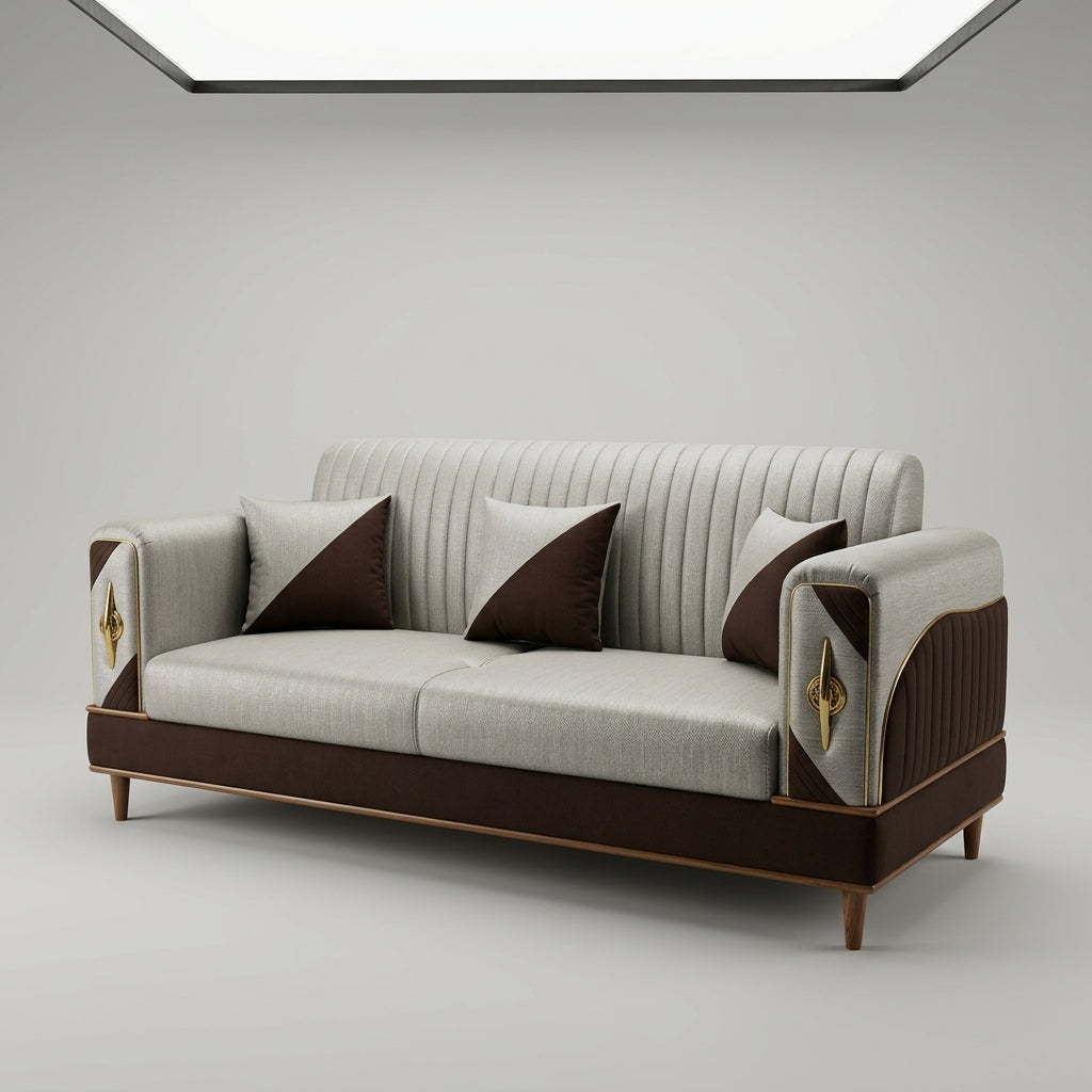 Fabric Sofa Premium Wood Contemporary Luxury Design