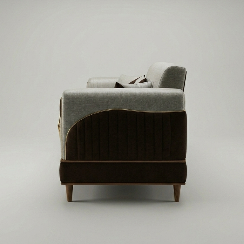 Fabric Sofa Premium Wood Contemporary Luxury Design
