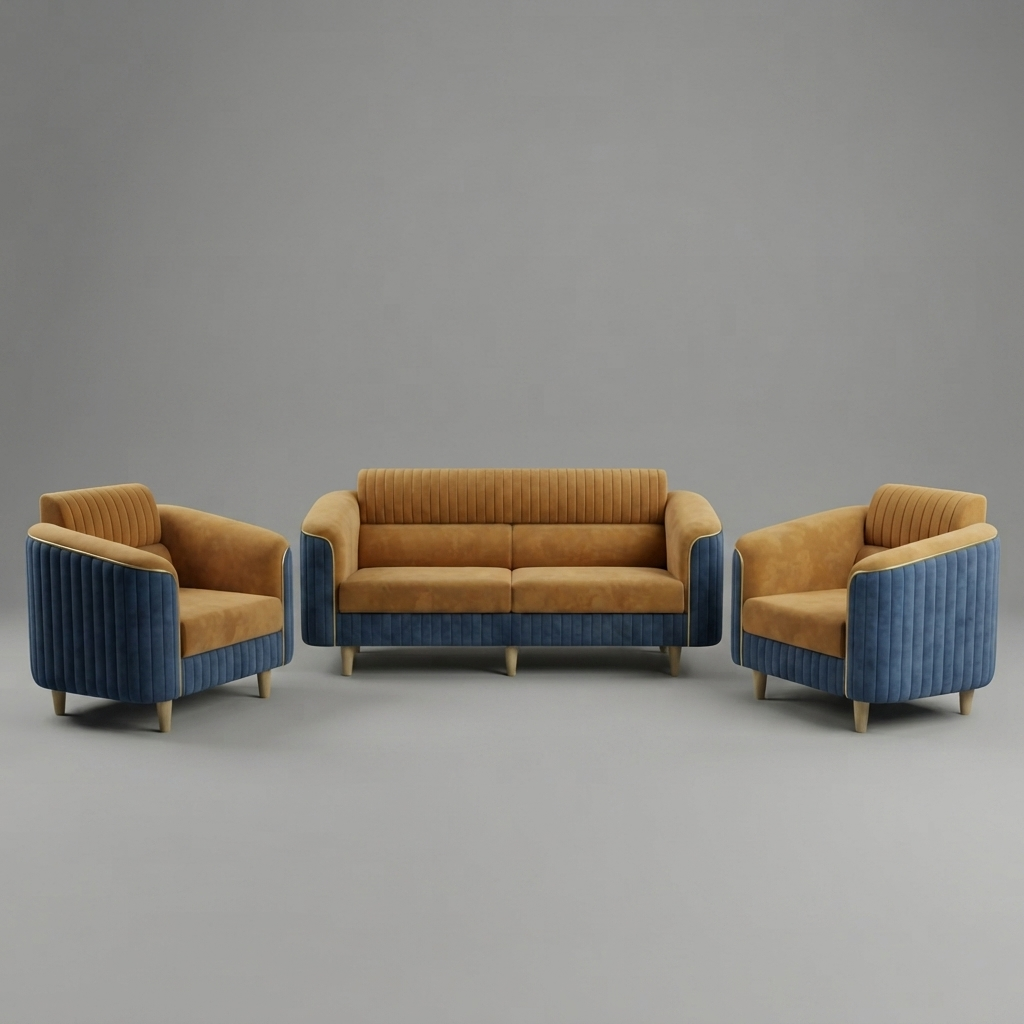 Fabric Sofa Premium Wood Contemporary Lounge Design
