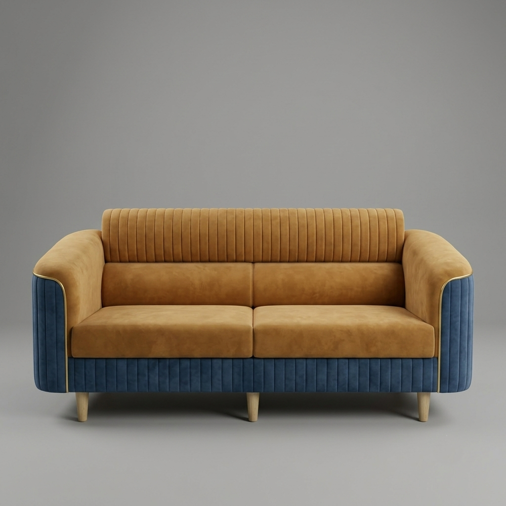 Fabric Sofa Premium Wood Contemporary Lounge Design
