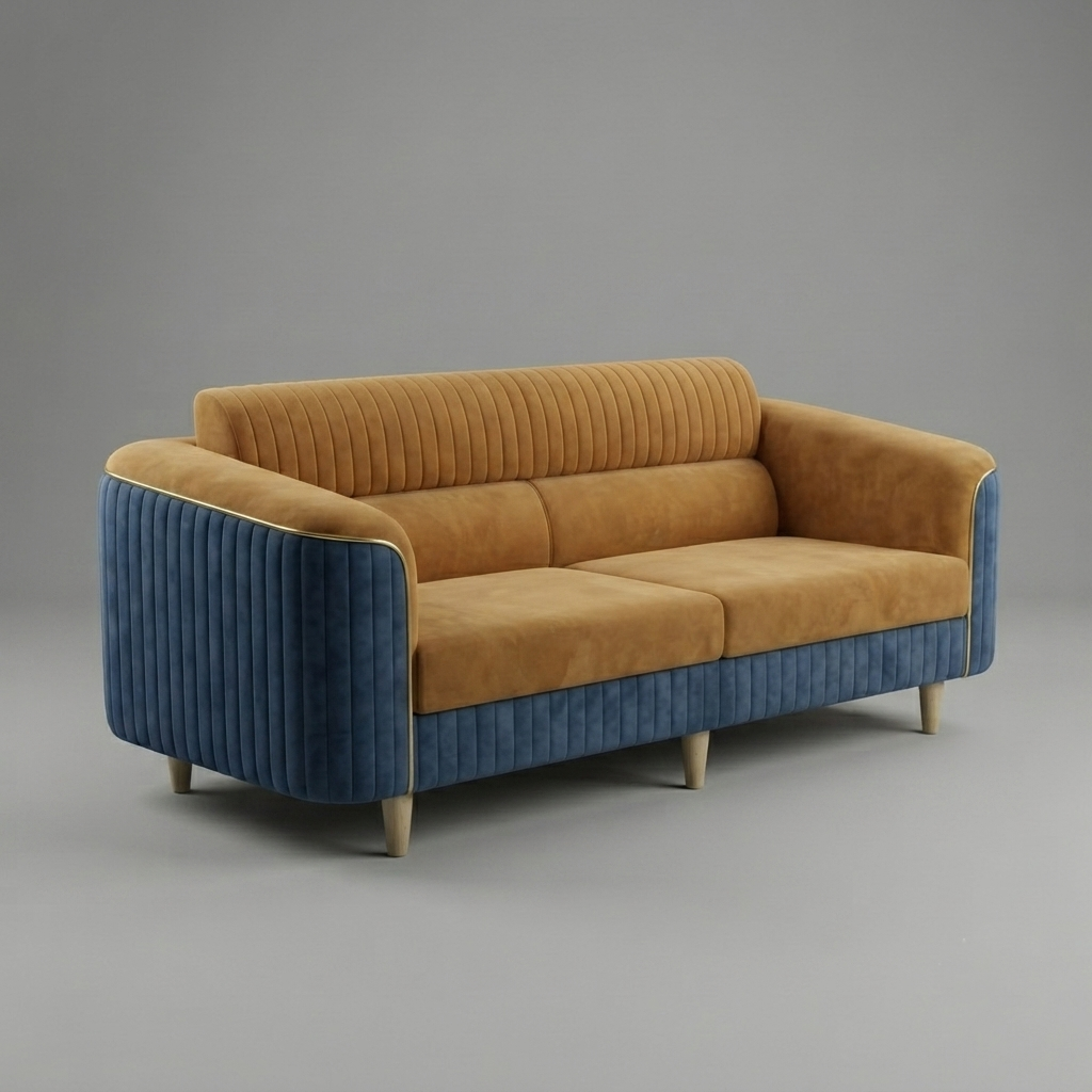 Fabric Sofa Premium Wood Contemporary Lounge Design