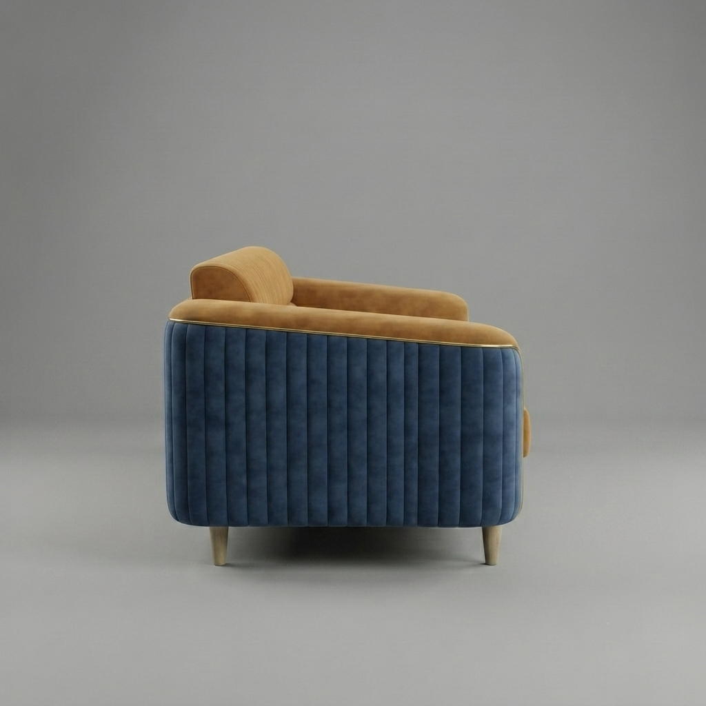 Fabric Sofa Premium Wood Contemporary Lounge Design
