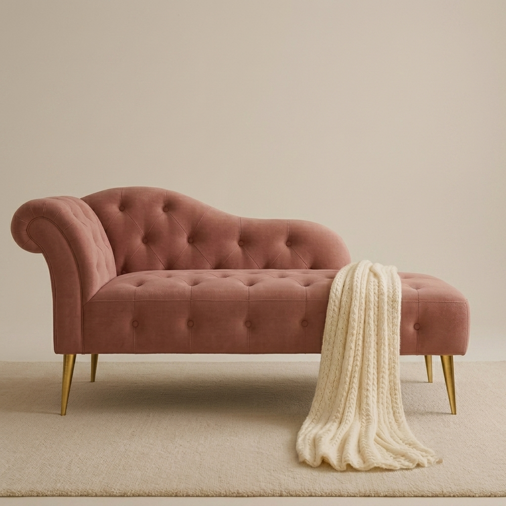 Chaise Lounge Premium Wood Classic Bedroom Design