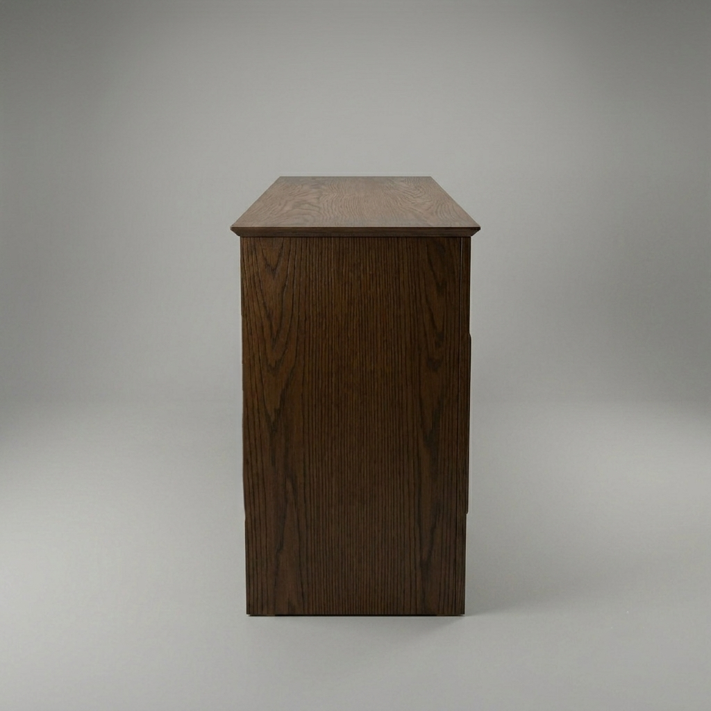 Premium Wood Storage Sideboard – Modern Arched Cabinet
