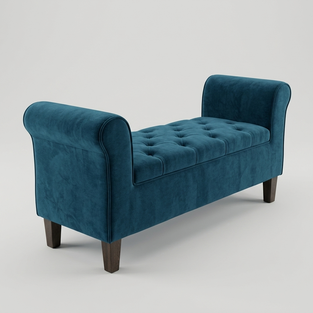 Tufted Velvet Seti with Premium Wood Legs – Classic Style