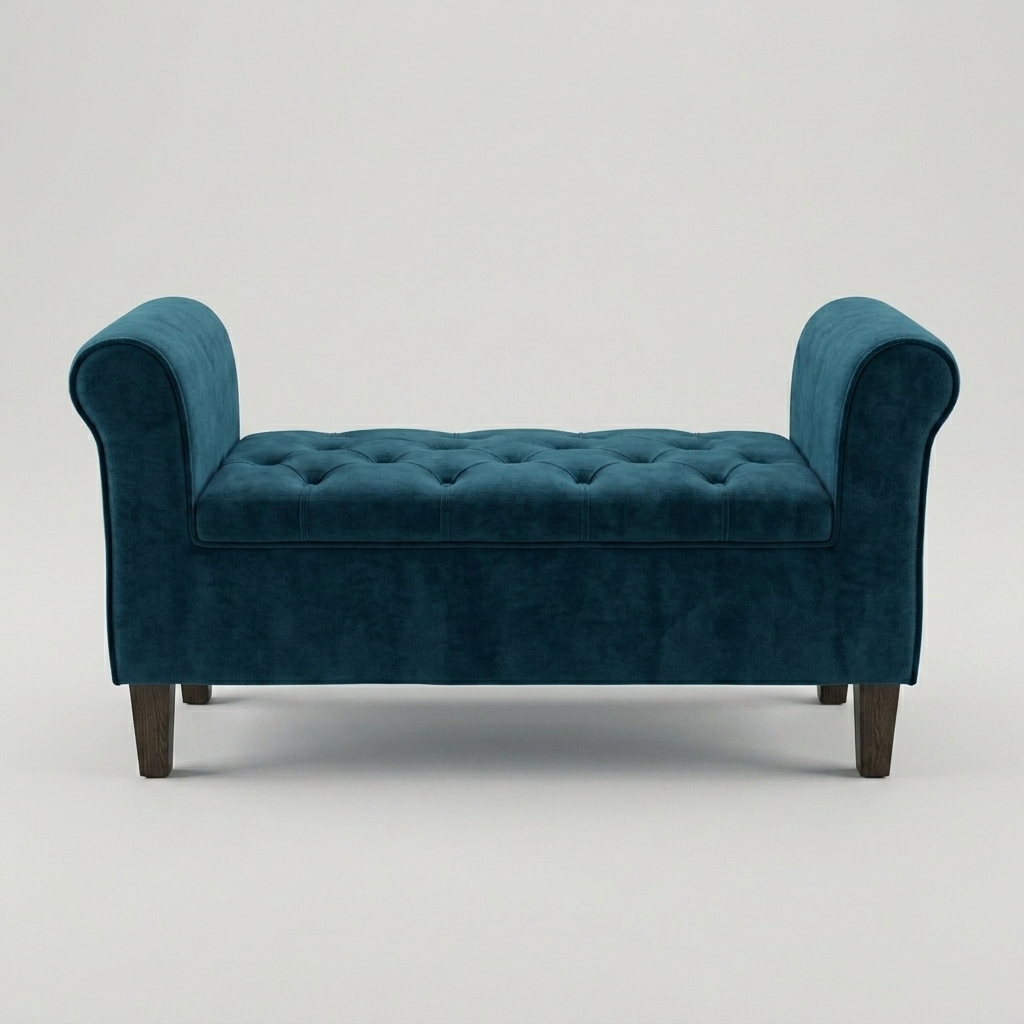 Tufted Velvet Seti with Premium Wood Legs – Classic Style