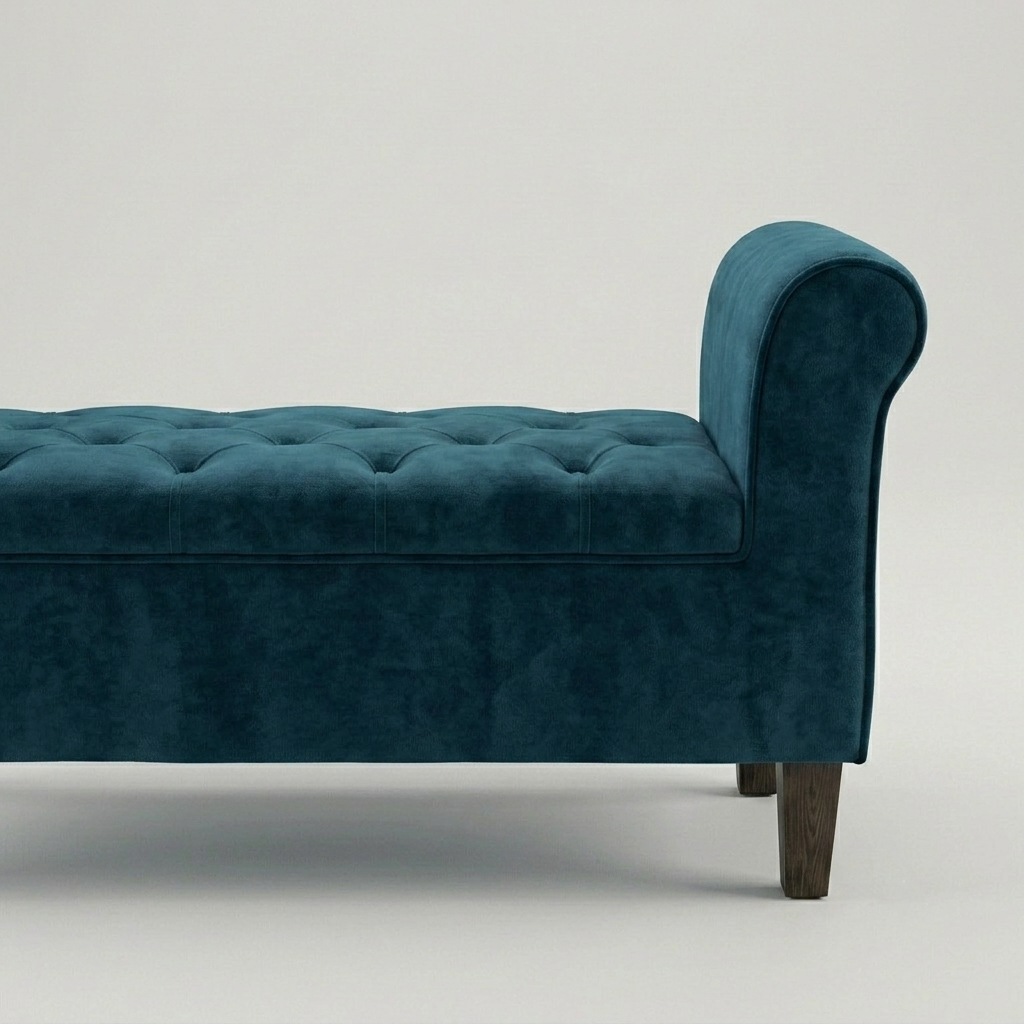 Tufted Velvet Seti with Premium Wood Legs – Classic Style