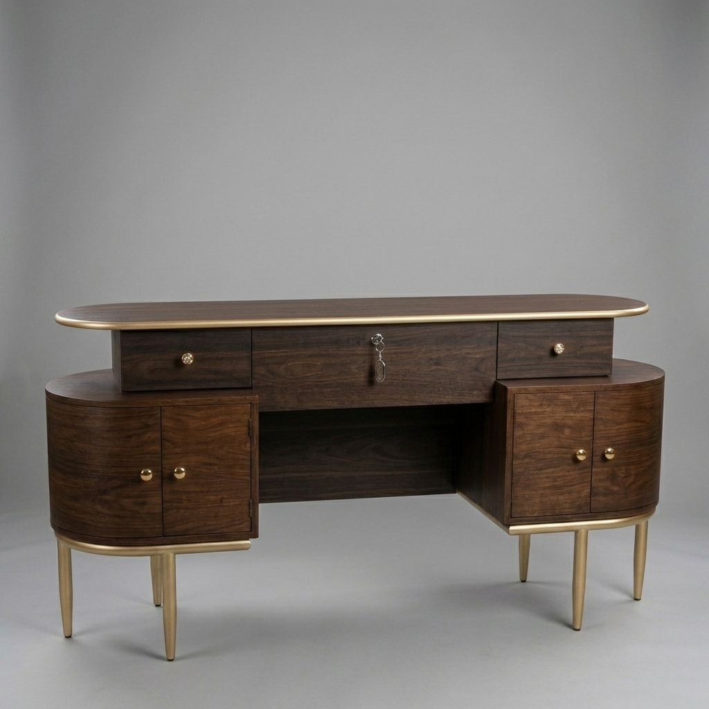 Dressing Table in Premium Wood – Art Deco Vanity