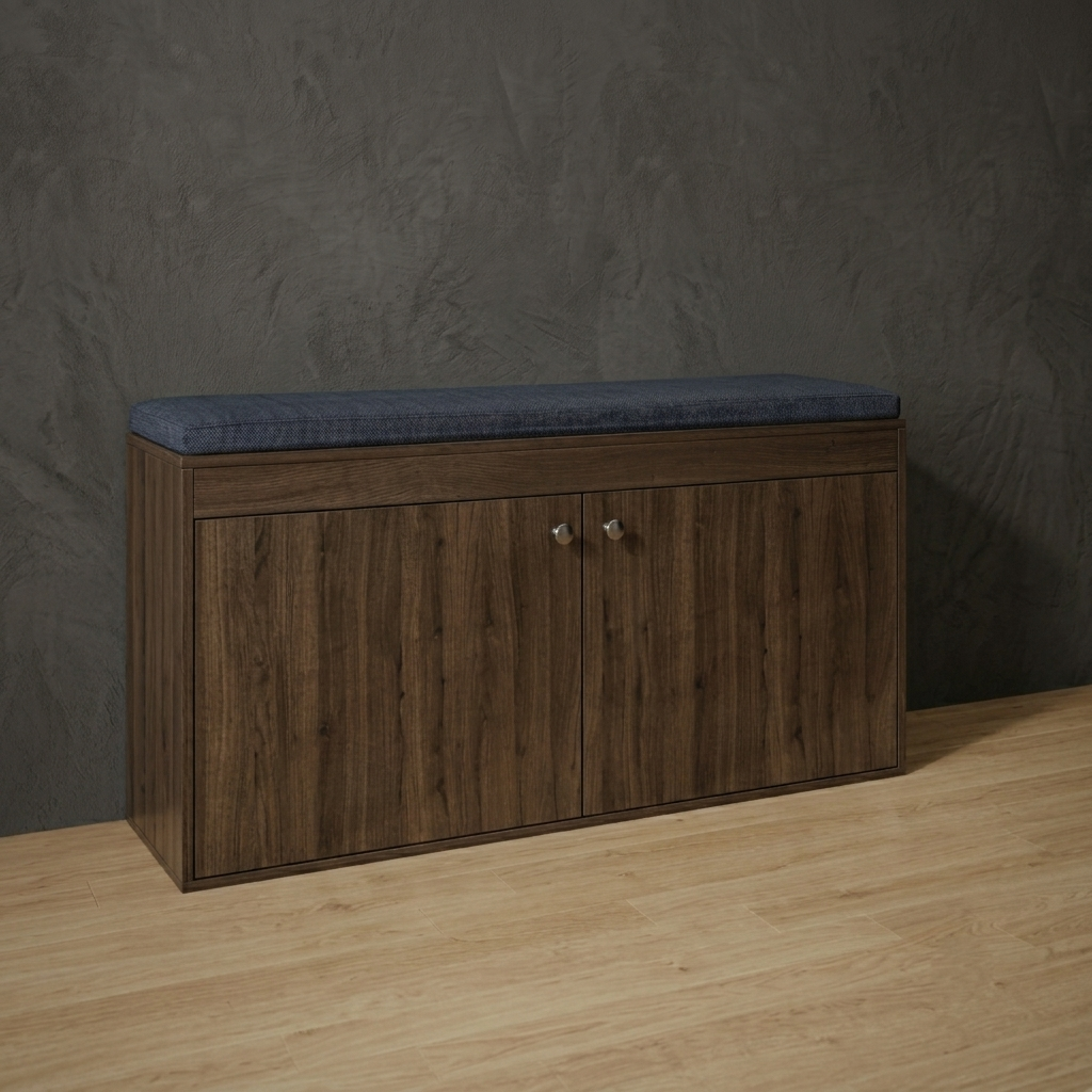 Premium Wood Shoe Storage Bench – Modern Entryway Design