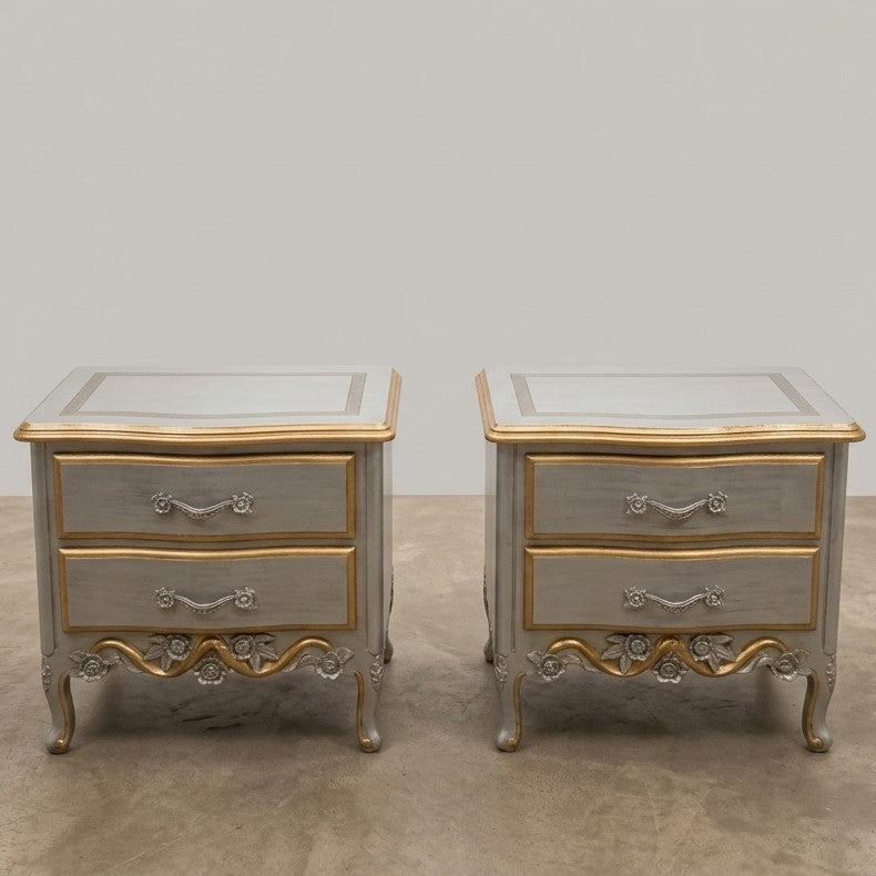 Bedside Table Premium Wood Classic Two-Drawer Design