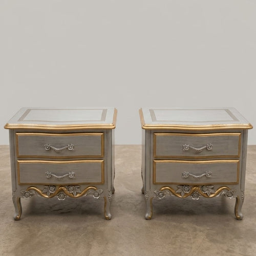 Bedside Table Premium Wood Classic Two-Drawer Design