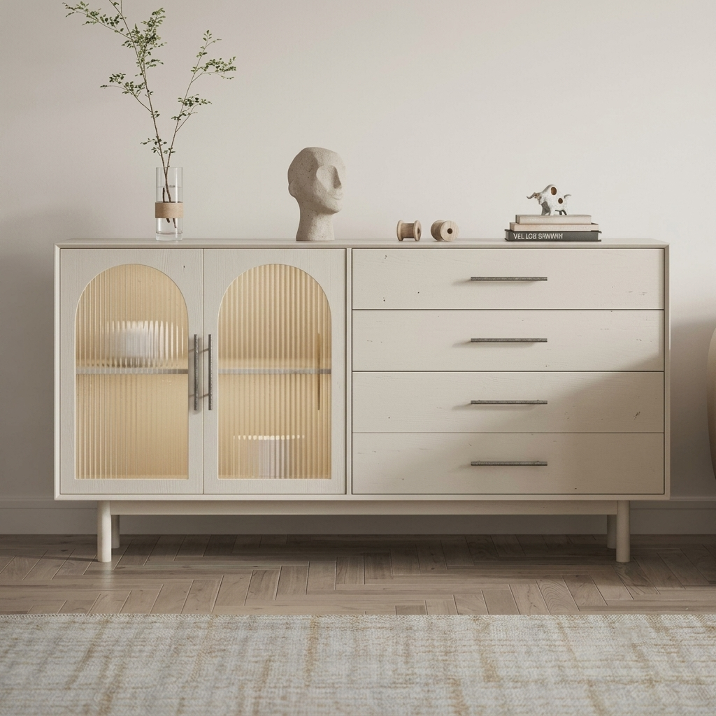 Modern Wood Sideboard Cabinet – Minimalist Dining Storage