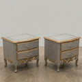 Bedside Table Premium Wood Classic Two-Drawer Design