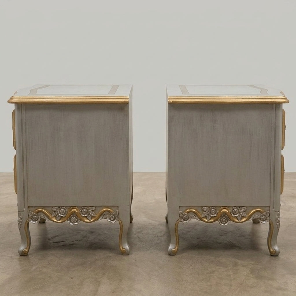 Bedside Table Premium Wood Classic Two-Drawer Design