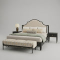 Upholstered Panel Bed in Premium Wood – Transitional Style