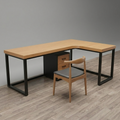 L-Shaped Office Desk in Premium Wood – Minimalist Design