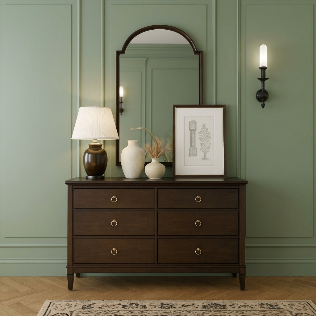 6-Drawer Premium Wood Dresser – Classic Bedroom Storage