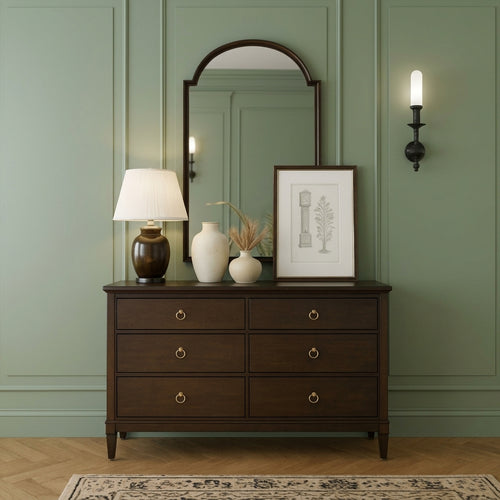6-Drawer Premium Wood Dresser – Classic Bedroom Storage