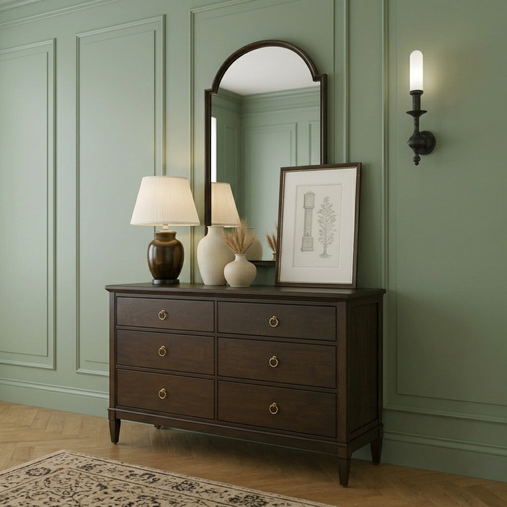 6-Drawer Premium Wood Dresser – Classic Bedroom Storage