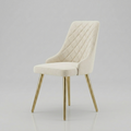 Upholstered Dining Chair with Gold Legs – Modern Luxury
