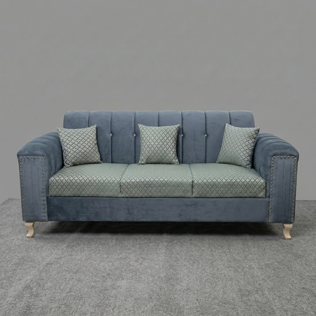 Velvet Sofa Premium Wood Classic Lounge Design