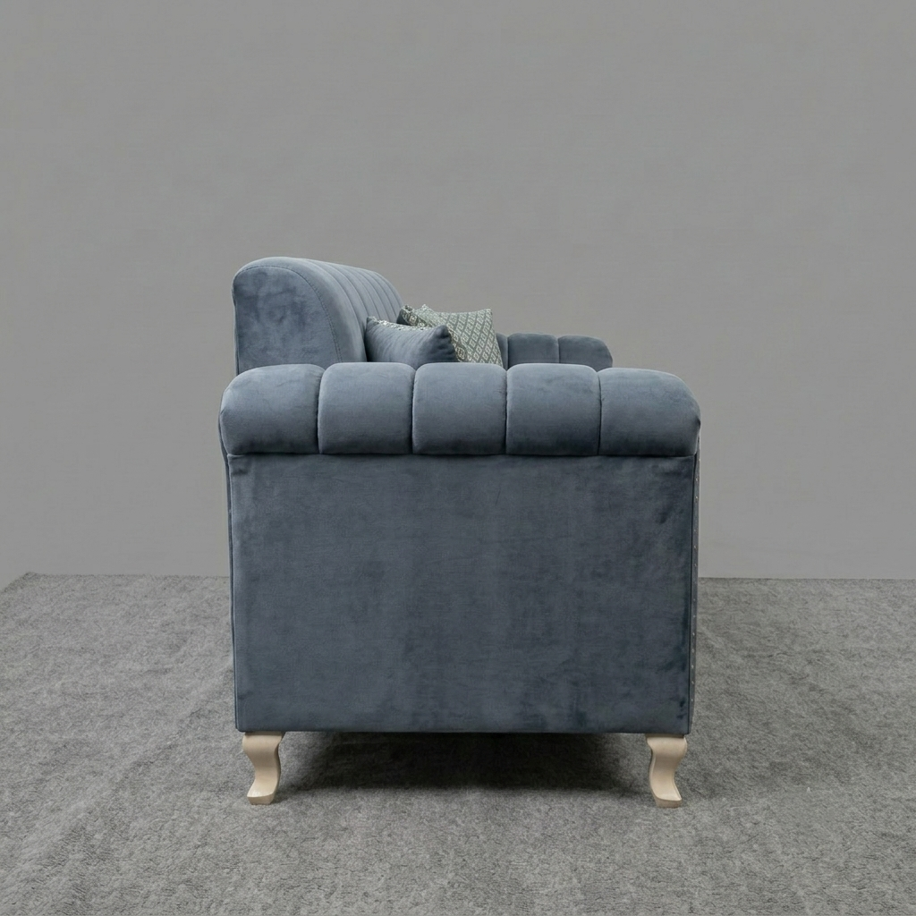 Velvet Sofa Premium Wood Classic Lounge Design