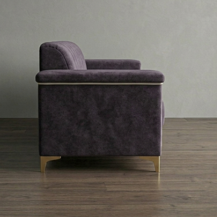 Velvet Sofa Premium Wood Contemporary Lounge Design
