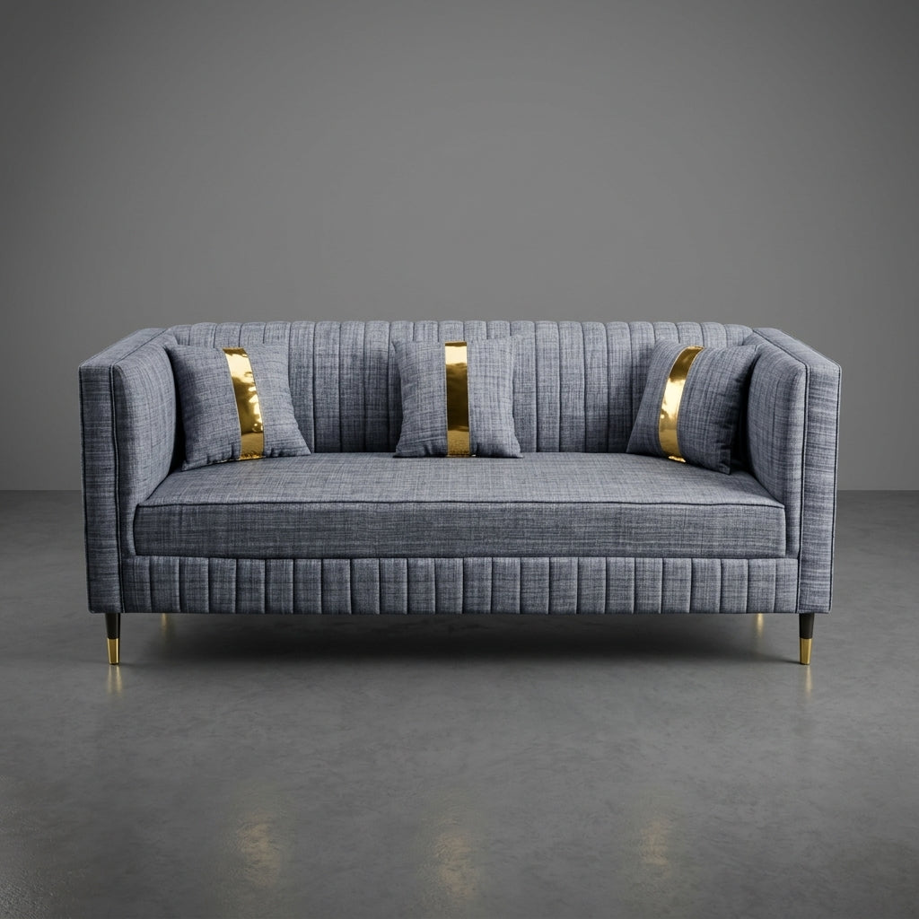 Fabric Sofa Premium Wood Contemporary Accent Design
