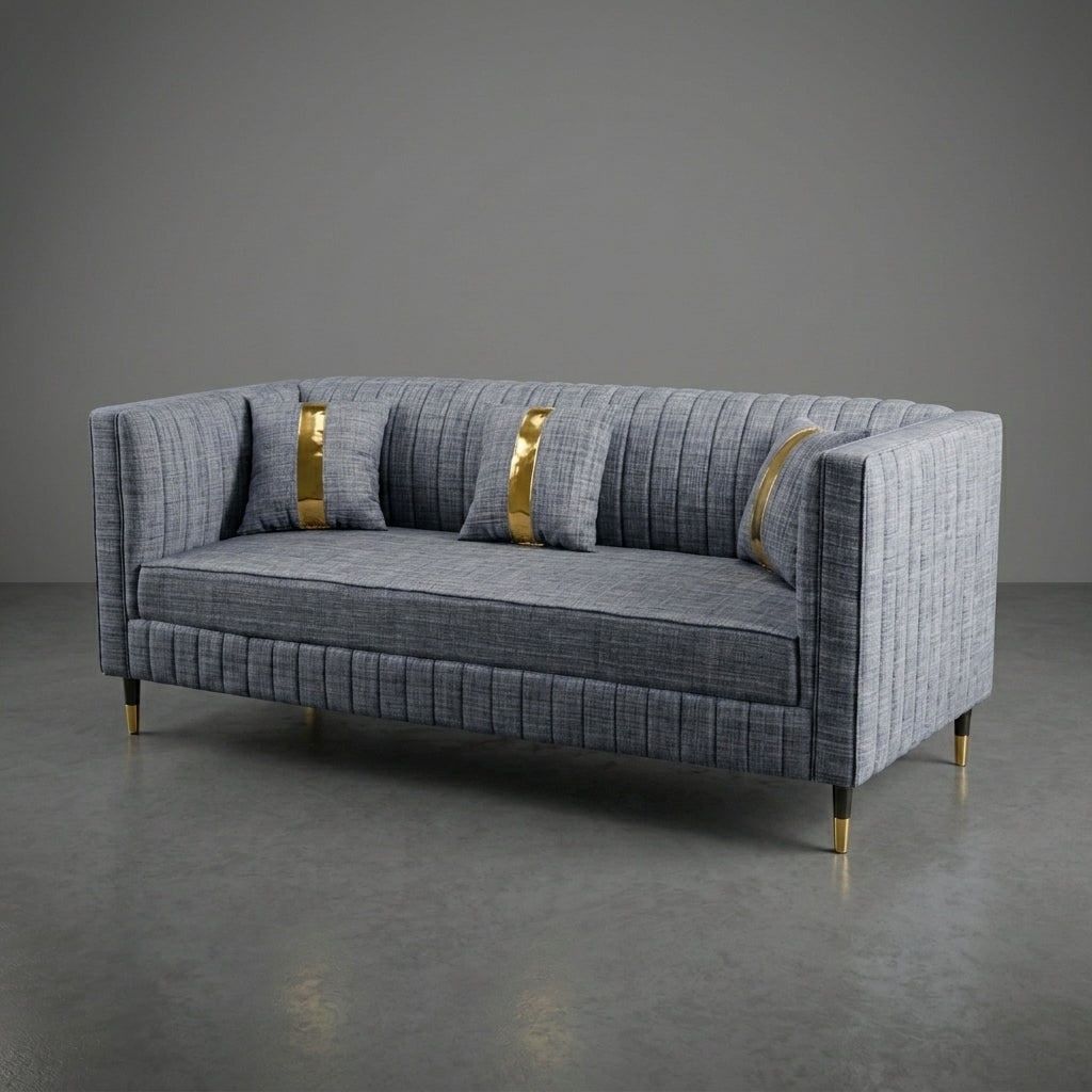 Fabric Sofa Premium Wood Contemporary Accent Design