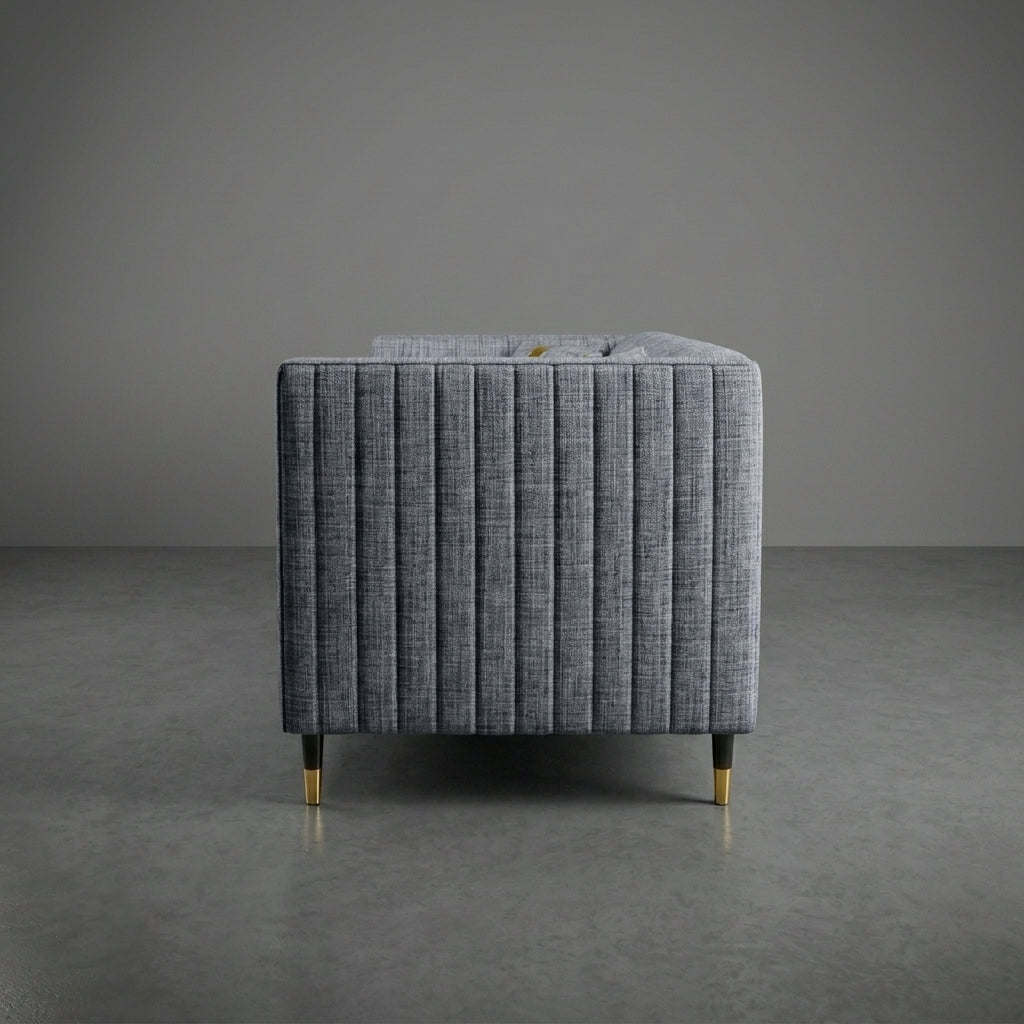 Fabric Sofa Premium Wood Contemporary Accent Design