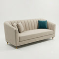 Curved Upholstered Sofa in Premium Wood Modern Design