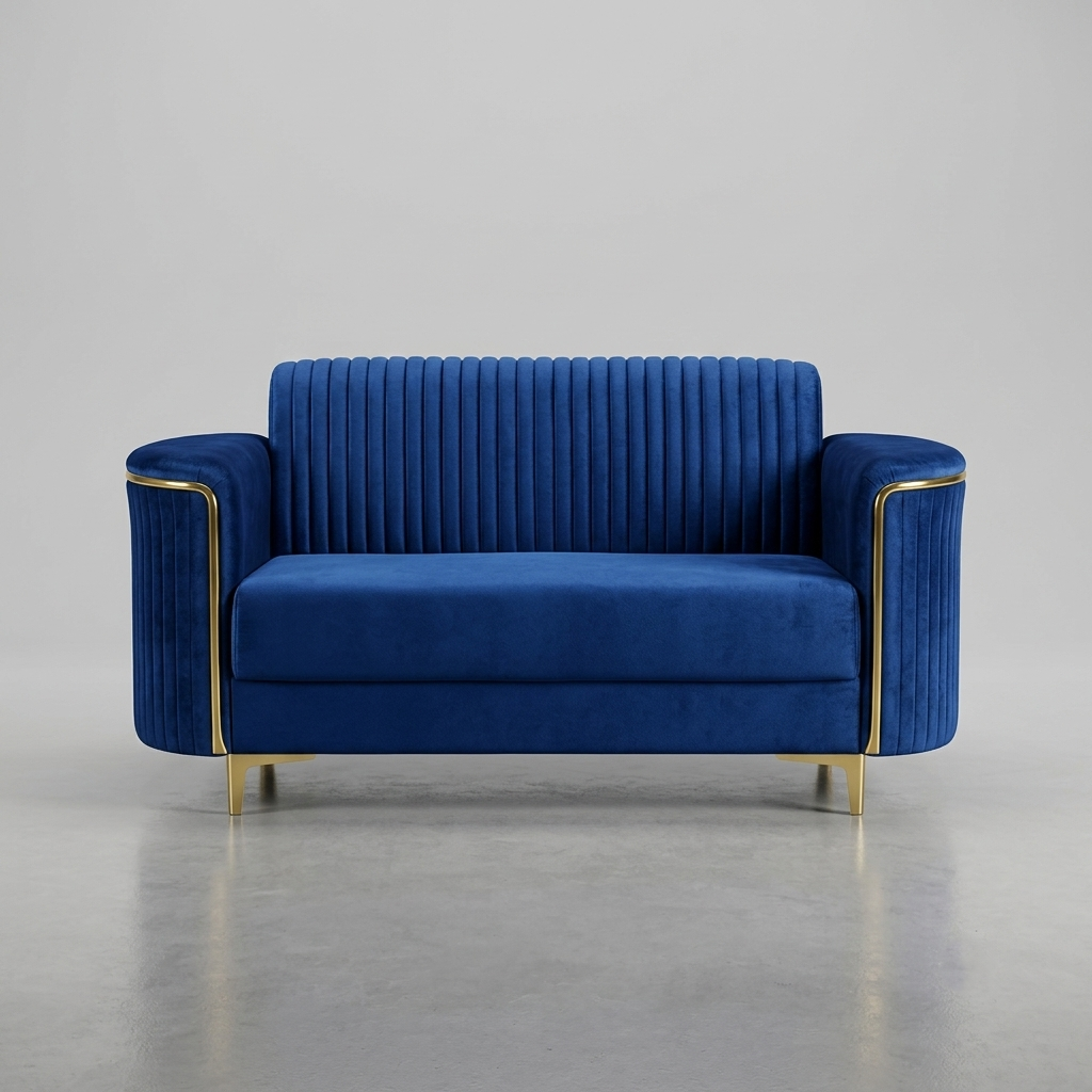 Velvet Sofa Premium Wood Contemporary Lounge Design