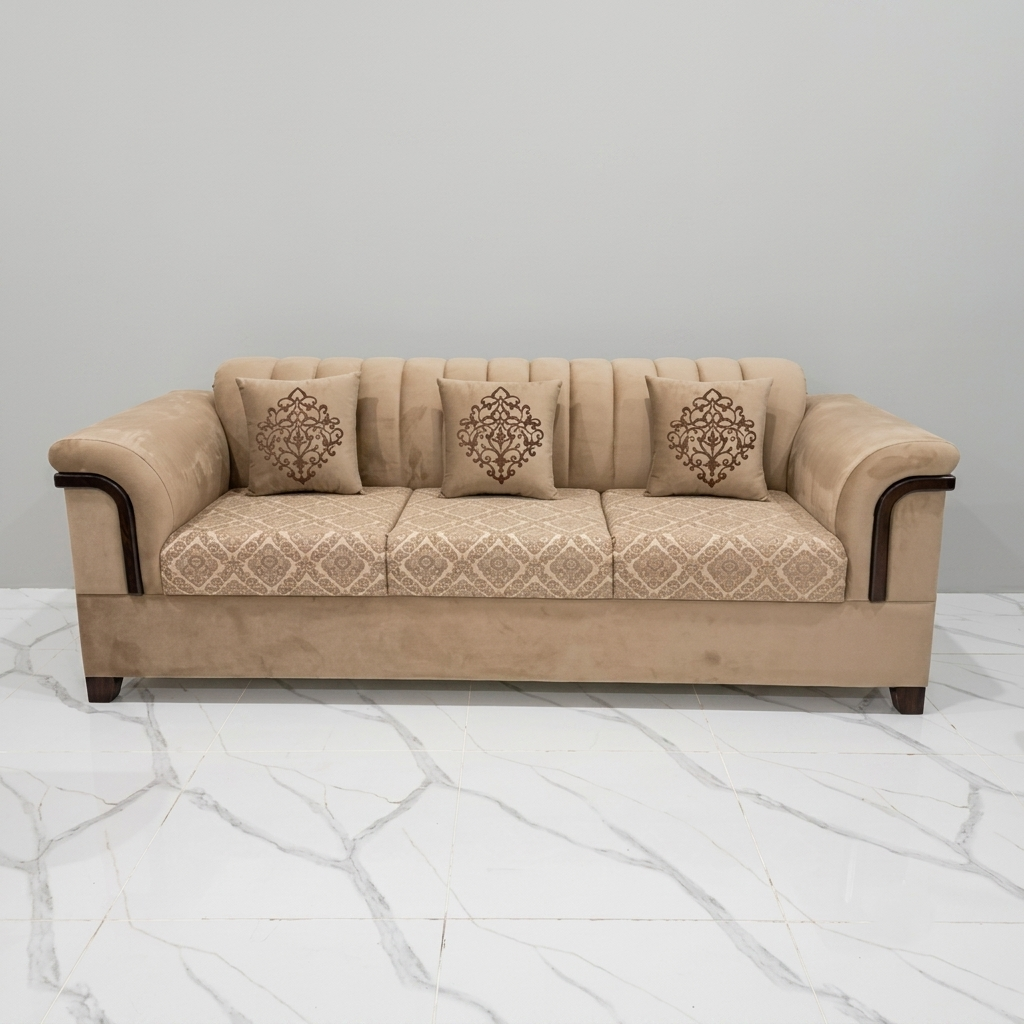 Fabric Sofa Premium Wood Classic Living Room Design