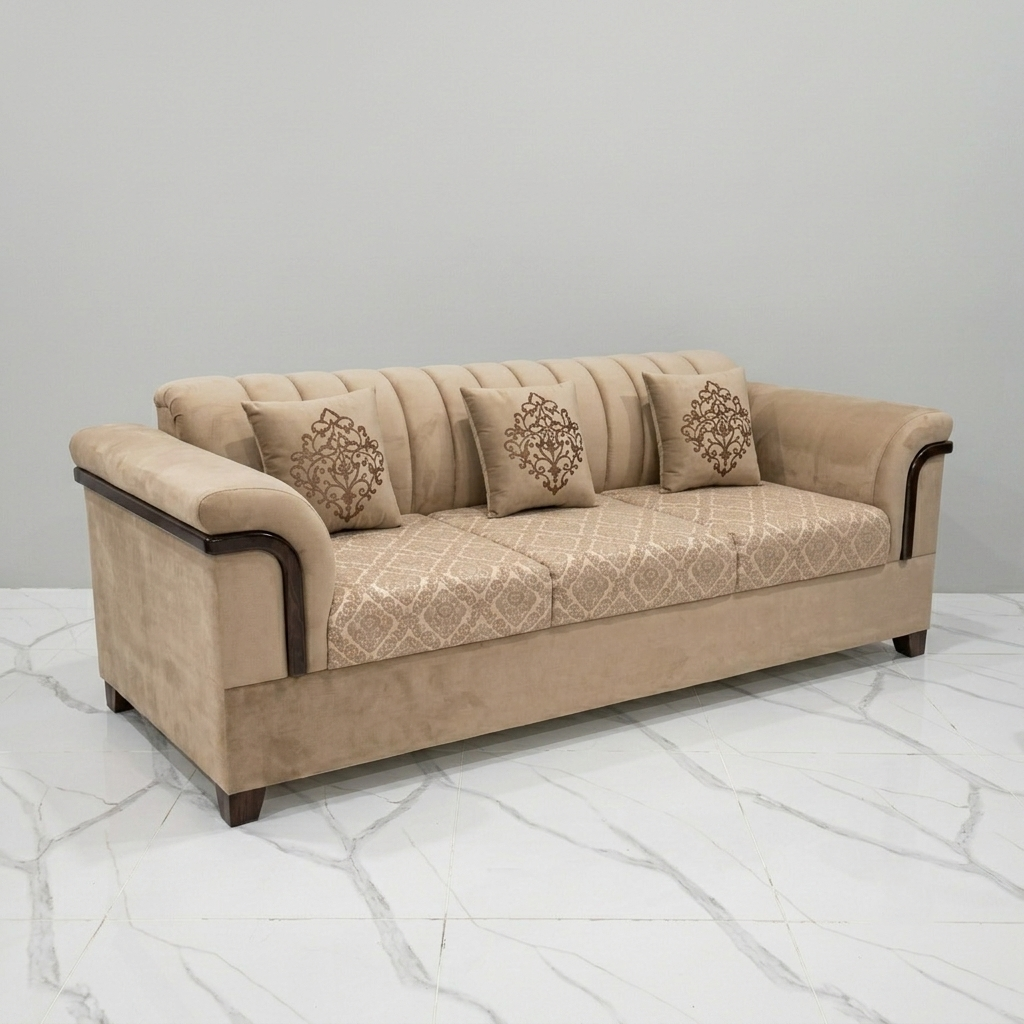 Fabric Sofa Premium Wood Classic Living Room Design