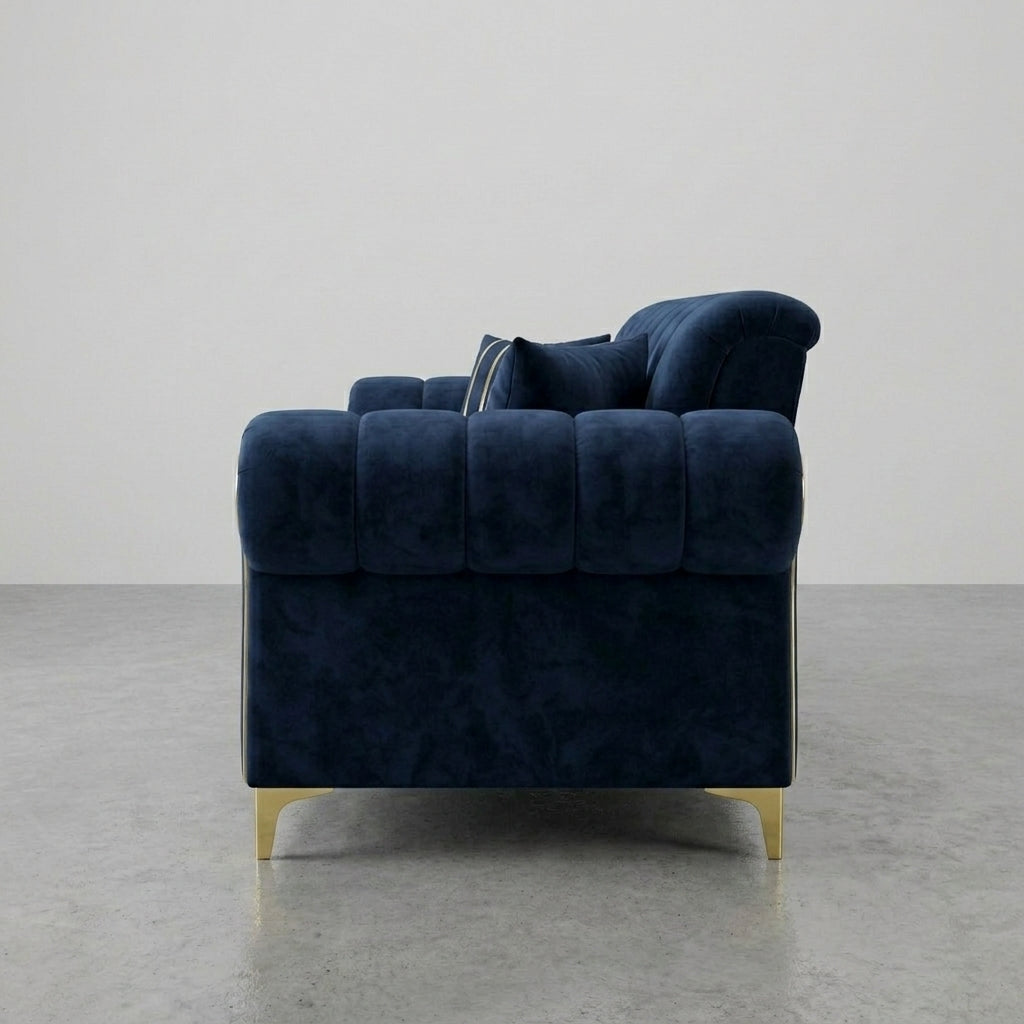 Velvet Sofa Premium Wood Luxury Living Room Design